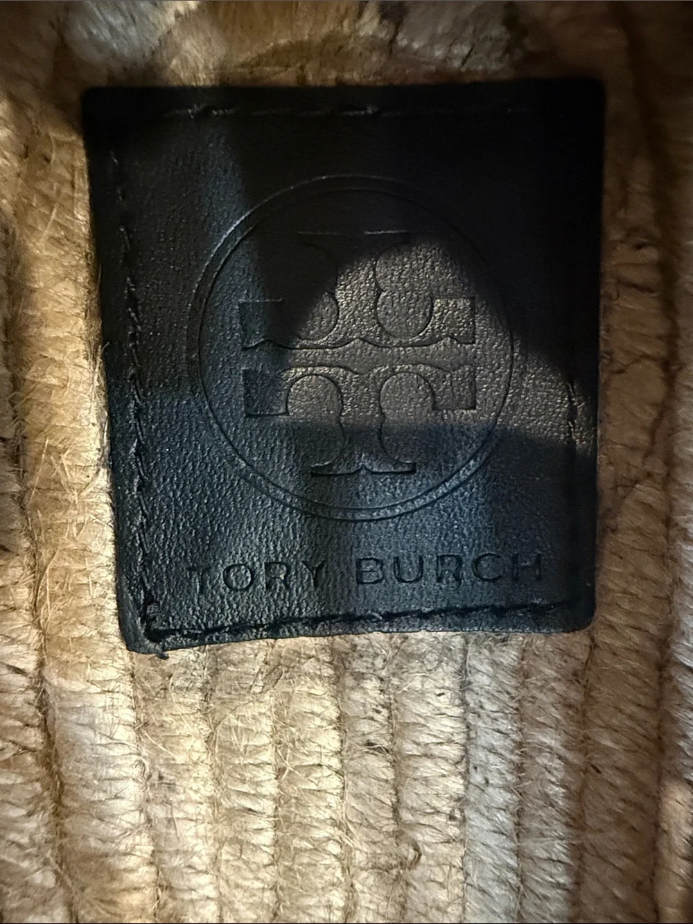 Tory Burch Ines Canvas Espadrille Flats Black and Cream